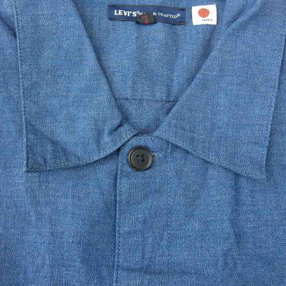 Levi's リーバイス A0487-0000 スリランカ製 MADE & CRAFTED メイドアンドクラフテッド WOVEN KYUSHU MOJ 半袖シャツ インディゴブルー系 L【中古】