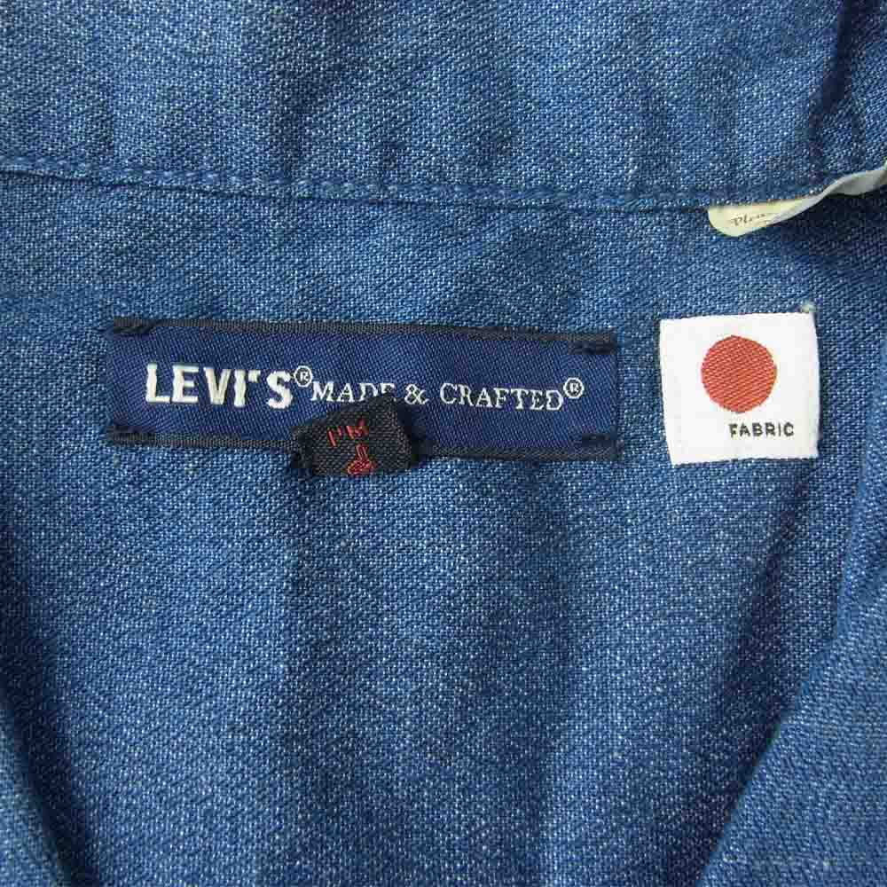Levi's リーバイス A0487-0000 スリランカ製 MADE & CRAFTED メイドアンドクラフテッド WOVEN KYUSHU MOJ 半袖シャツ インディゴブルー系 L【中古】