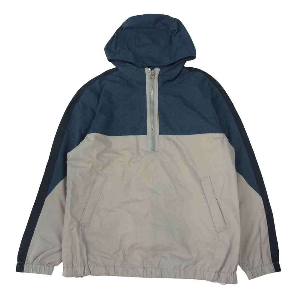 Levi's リーバイス 84570-0000 中国製 MADE & CRAFTED メイドアンドクラフテッド フーデット ポップ オーバー アノラック パーカー グレー系 インディゴブルー系 S【中古】