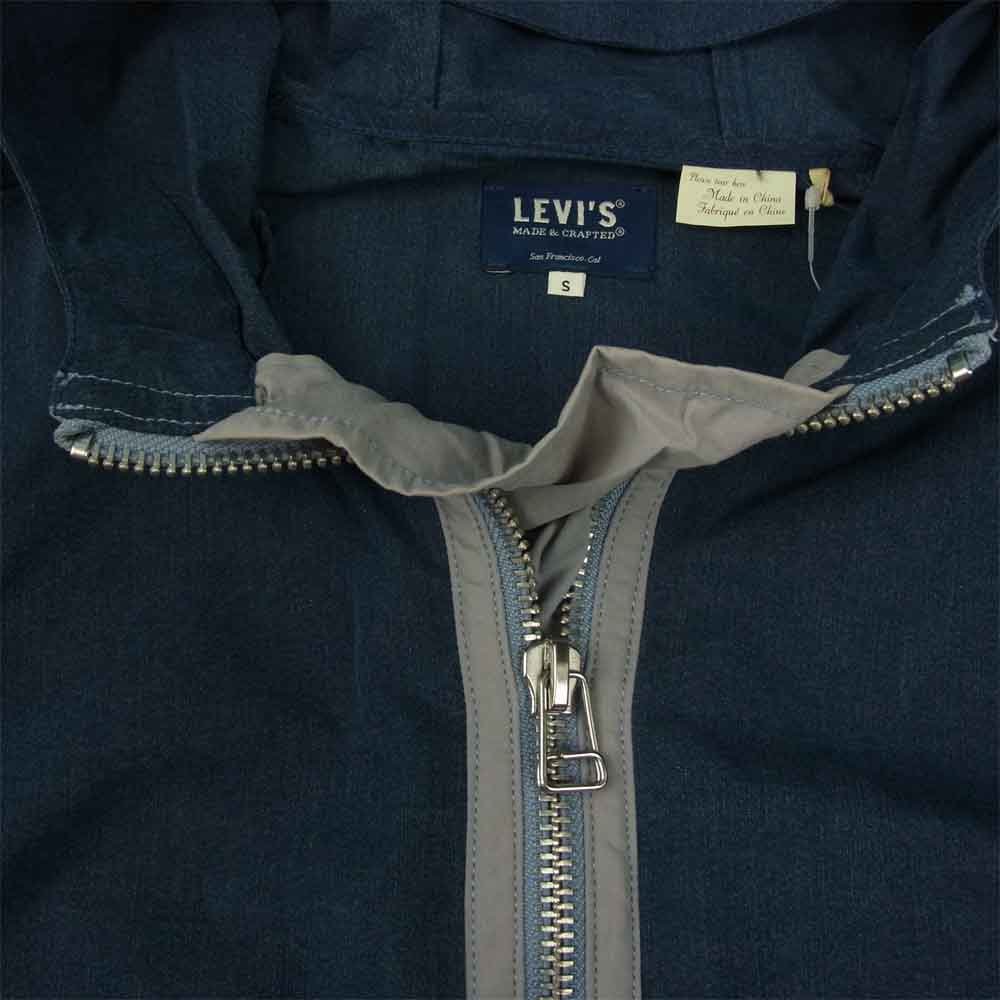 Levi's リーバイス 84570-0000 中国製 MADE & CRAFTED メイドアンドクラフテッド フーデット ポップ オーバー アノラック パーカー グレー系 インディゴブルー系 S【中古】