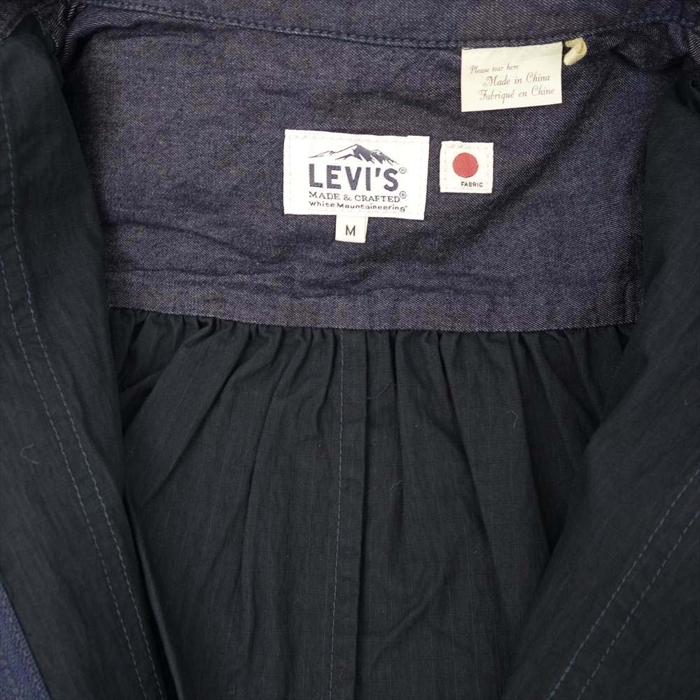 WHITE MOUNTAINEERING ホワイトマウンテニアリング 17937-0003 × LEVI'S made&crafted リーバイス メイドアンドクラフテッド ナイロン デニム 切替 コート インディゴブルー系 M【中古】
