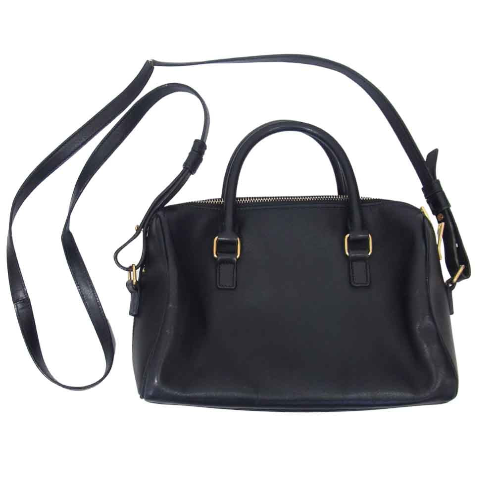 SAINT LAURENT サンローラン ベイビーダッフル ミニ ボストン 2WAY ショルダー バッグ ブラック系【中古】