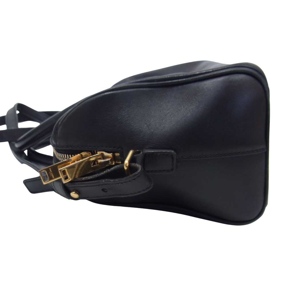 SAINT LAURENT サンローラン ベイビーダッフル ミニ ボストン 2WAY ショルダー バッグ ブラック系【中古】