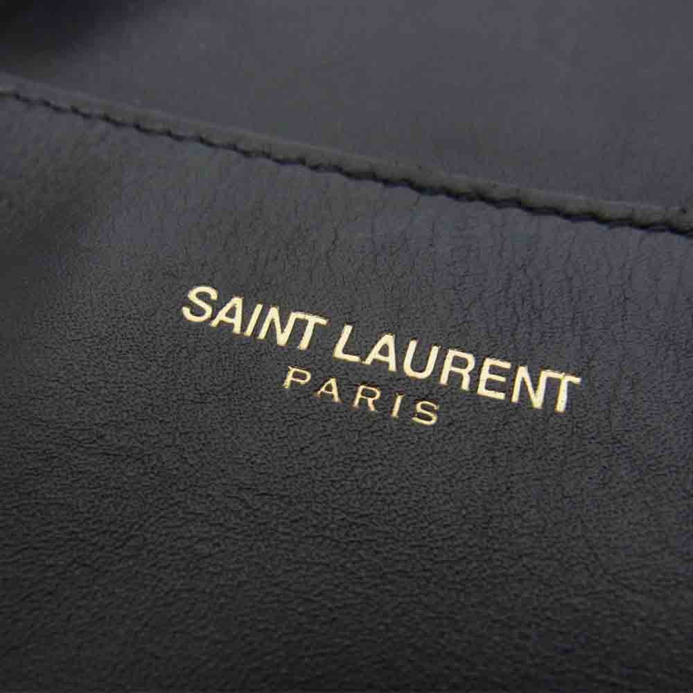 SAINT LAURENT サンローラン ベイビーダッフル ミニ ボストン 2WAY ショルダー バッグ ブラック系【中古】