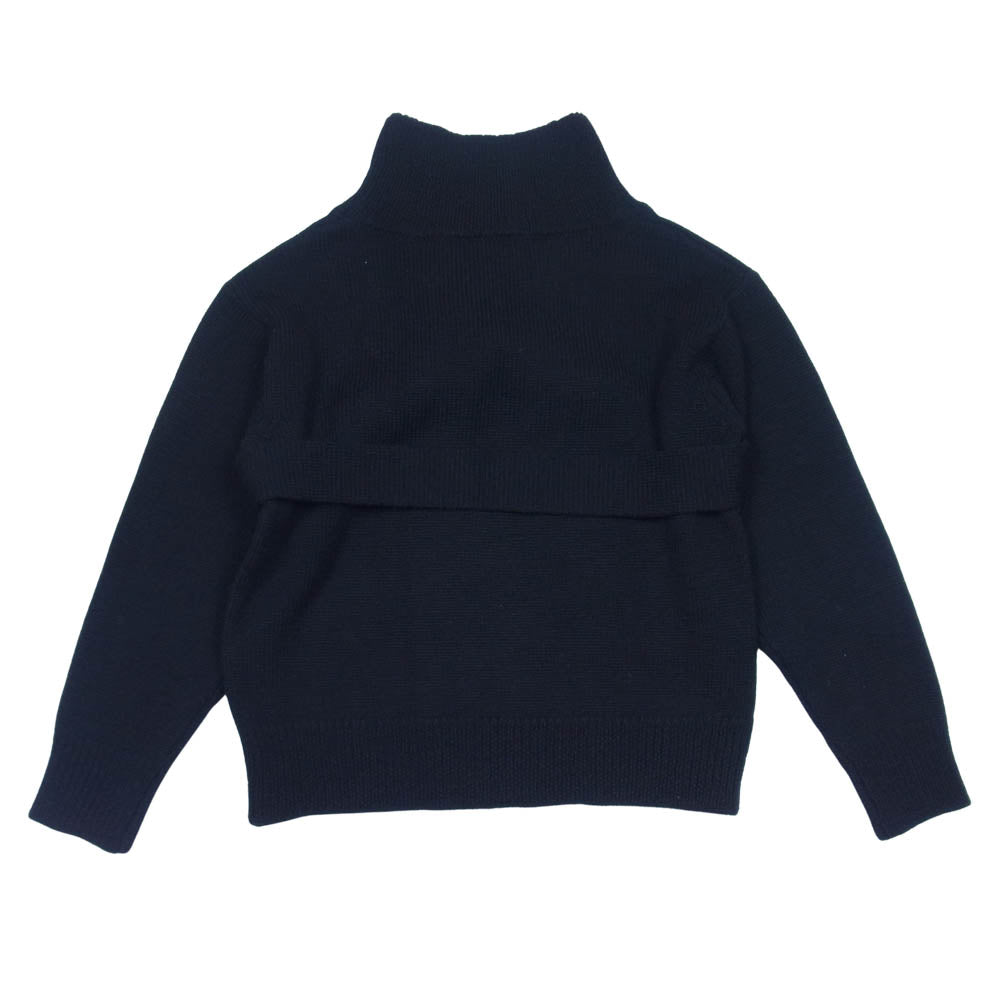DRIES VAN NOTEN ドリスヴァンノッテン 国内正規品 ベルト付き ハイネック ニット セーター ブラック系 ExtraSmall【中古】