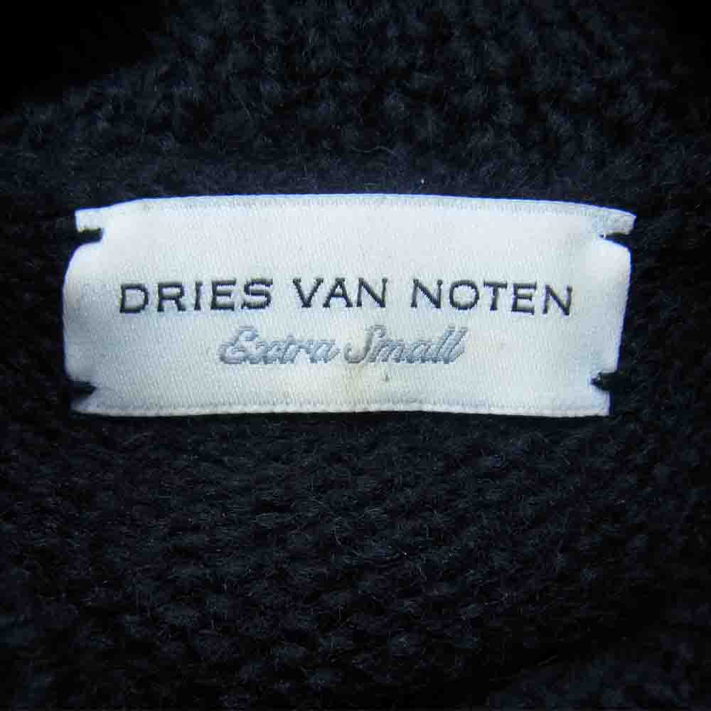 DRIES VAN NOTEN ドリスヴァンノッテン 国内正規品 ベルト付き ハイネック ニット セーター ブラック系 ExtraSmall【中古】
