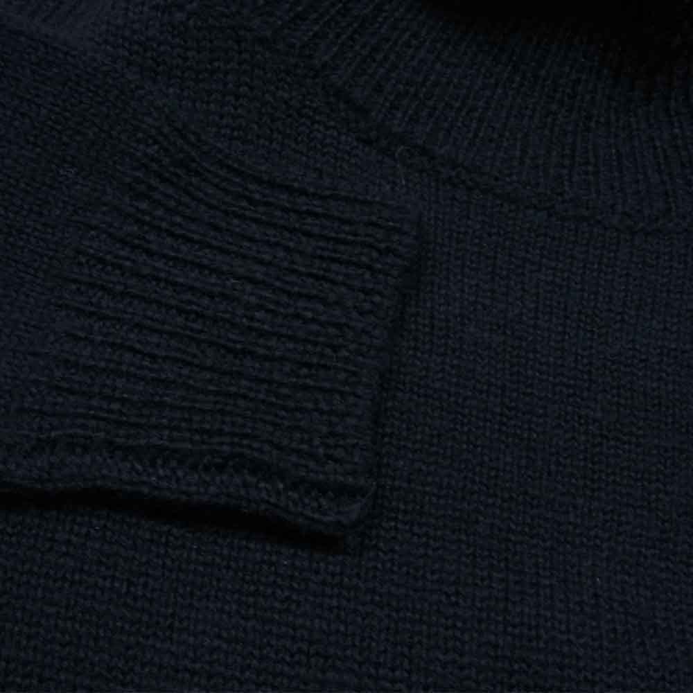 DRIES VAN NOTEN ドリスヴァンノッテン 国内正規品 ベルト付き ハイネック ニット セーター ブラック系 ExtraSmall【中古】