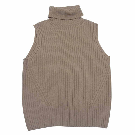 DRIES VAN NOTEN ドリスヴァンノッテン 国内正規品 ノースリーブ タートルネック ニット セーター ベージュ系 ExtraSmall【中古】