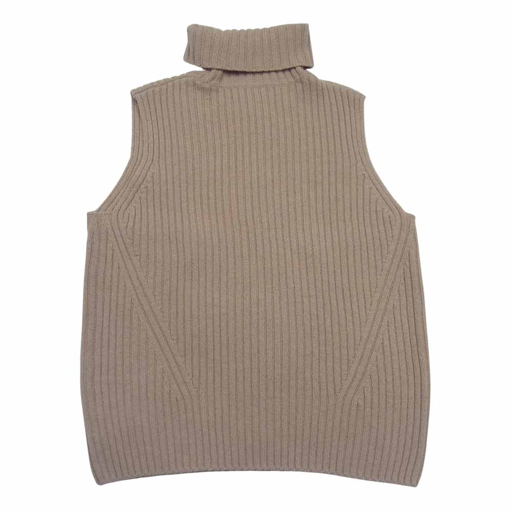 DRIES VAN NOTEN ドリスヴァンノッテン 国内正規品 ノースリーブ タートルネック ニット セーター ベージュ系 ExtraSmall【中古】
