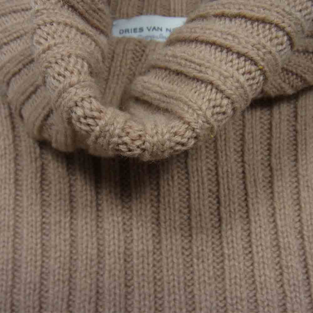 DRIES VAN NOTEN ドリスヴァンノッテン 国内正規品 ノースリーブ タートルネック ニット セーター ベージュ系 ExtraSmall【中古】