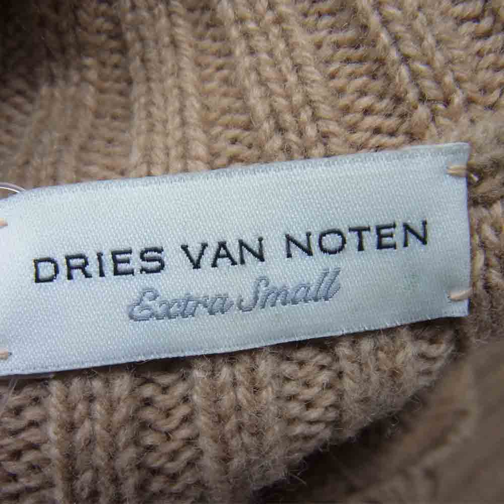 DRIES VAN NOTEN ドリスヴァンノッテン 国内正規品 ノースリーブ タートルネック ニット セーター ベージュ系 ExtraSmall【中古】