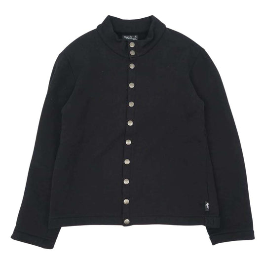 agnes b. アニエスベー EU26M001 homme M001 CARDIGAN コンプレッション スナップ カーディガン ブラック系 2【中古】