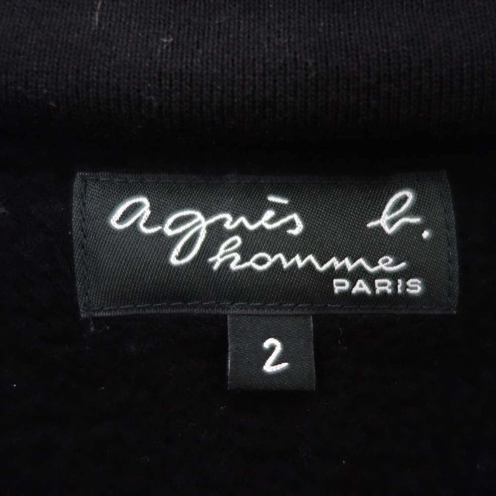 agnes b. アニエスベー EU26M001 homme M001 CARDIGAN コンプレッション スナップ カーディガン ブラック系 2【中古】