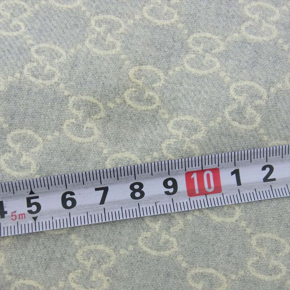GUCCI グッチ GG柄 ウール マフラー グレー系【中古】