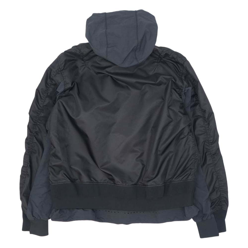 Sacai サカイ 21AW CZ4697-010 Nike NRG LAYERED JKT ナイキ ドッキング ボンバー ジャケット ブラック系 L【中古】