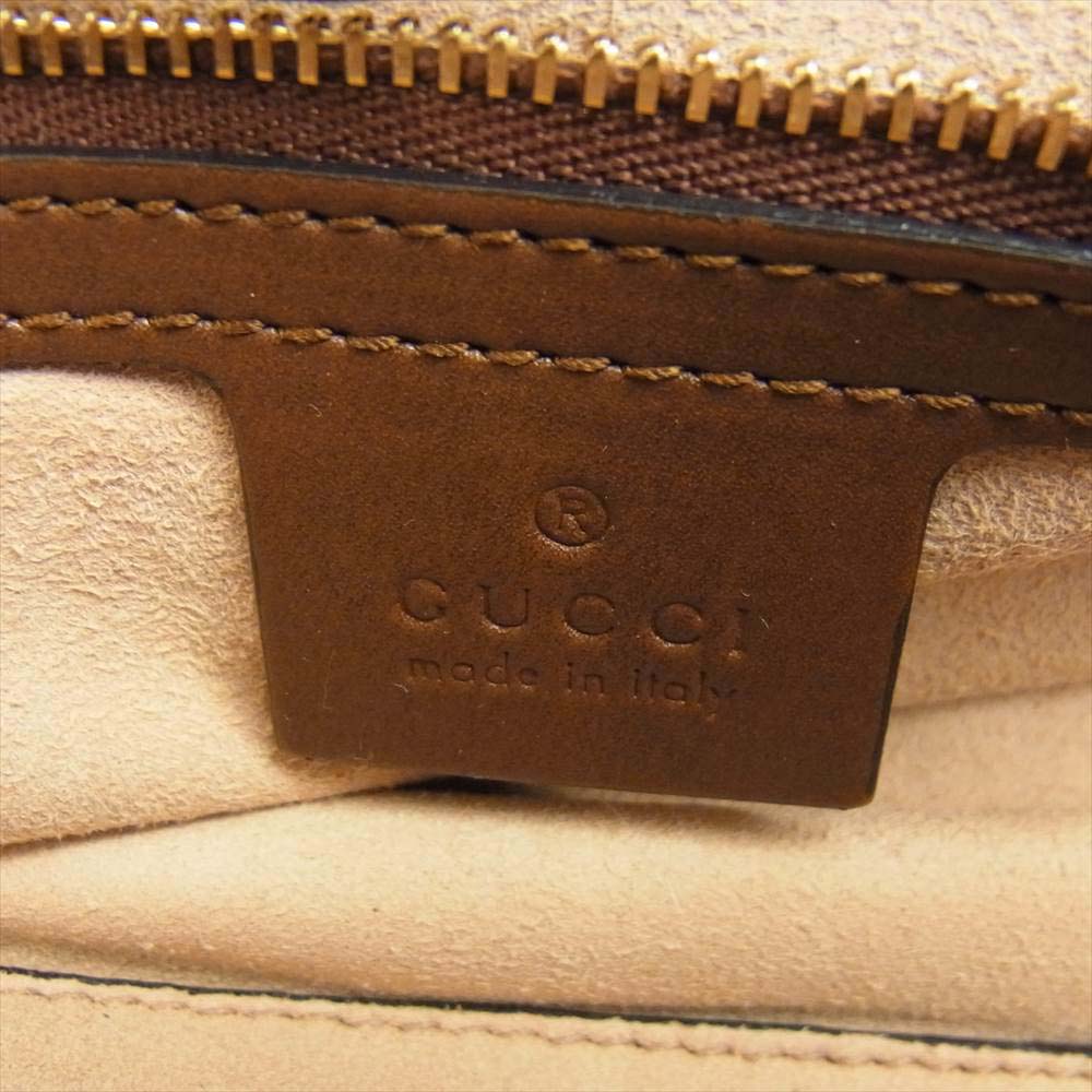 GUCCI グッチ 473387 GG Supreme Monogram Small Tote スプリーム モノグラム レザー 2WAY バッグ ブラウン系【中古】