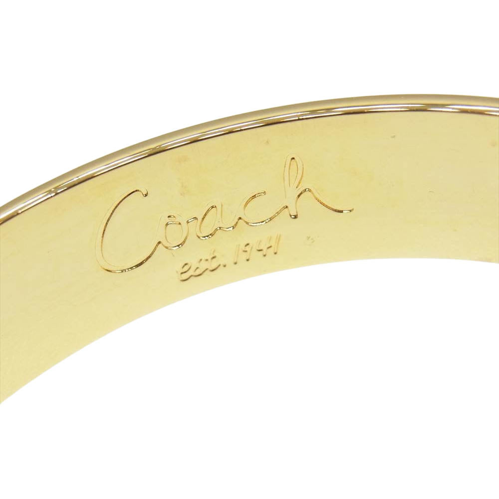 COACH コーチ ロゴ バングル ゴールド系【中古】