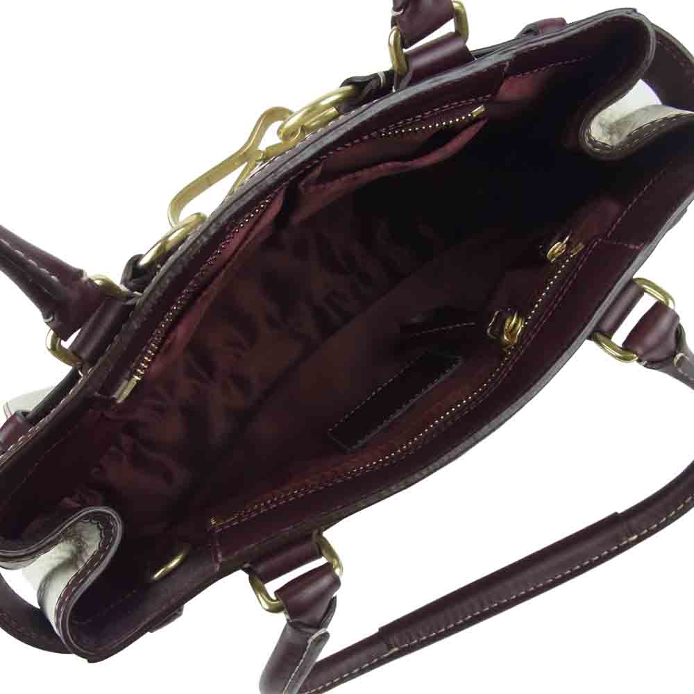 COACH コーチ 10212 ハンプトンズ ハンド バッグ オフホワイト系 ブラウン系【中古】