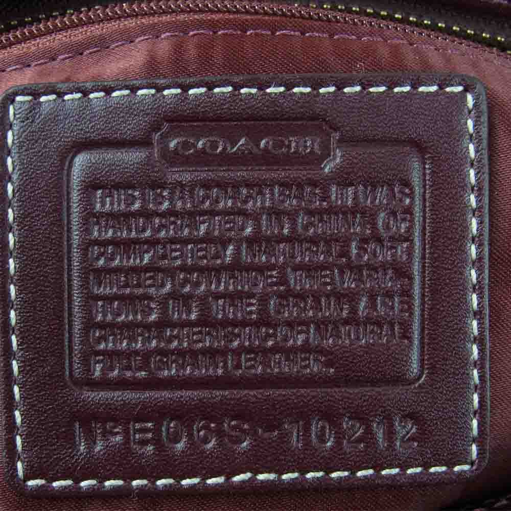 COACH コーチ 10212 ハンプトンズ ハンド バッグ オフホワイト系 ブラウン系【中古】