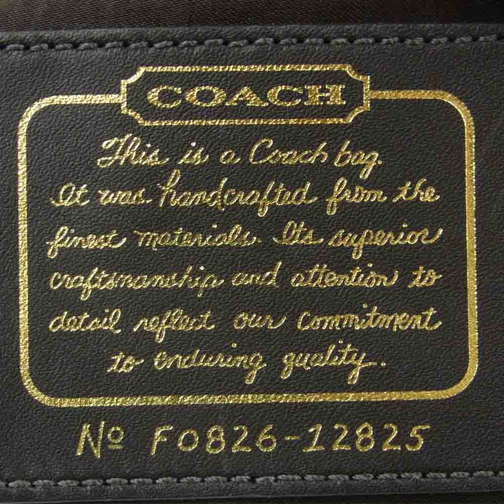 COACH コーチ 12825 シグネチャー 2way ショルダー バッグ ベージュ系 ダークブラウン系【中古】