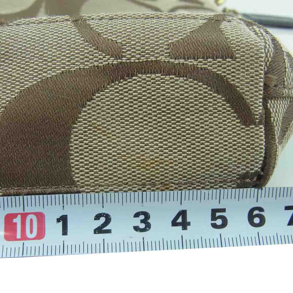 COACH コーチ 12825 シグネチャー 2way ショルダー バッグ ベージュ系 ダークブラウン系【中古】