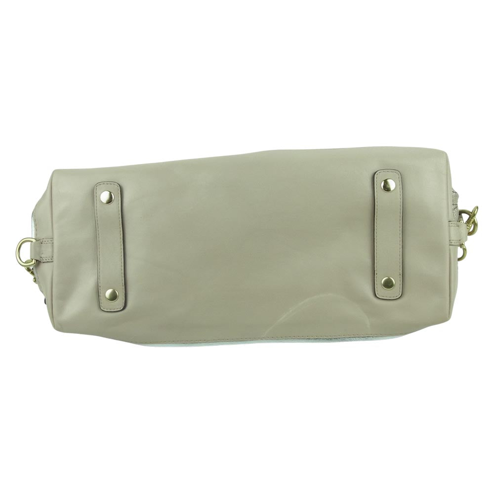 COACH コーチ 13587 シグネチャー ステッチ ショルダー バッグ ベージュ系【中古】
