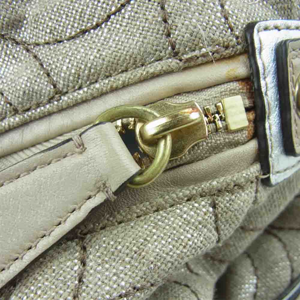 COACH コーチ 13587 シグネチャー ステッチ ショルダー バッグ ベージュ系【中古】
