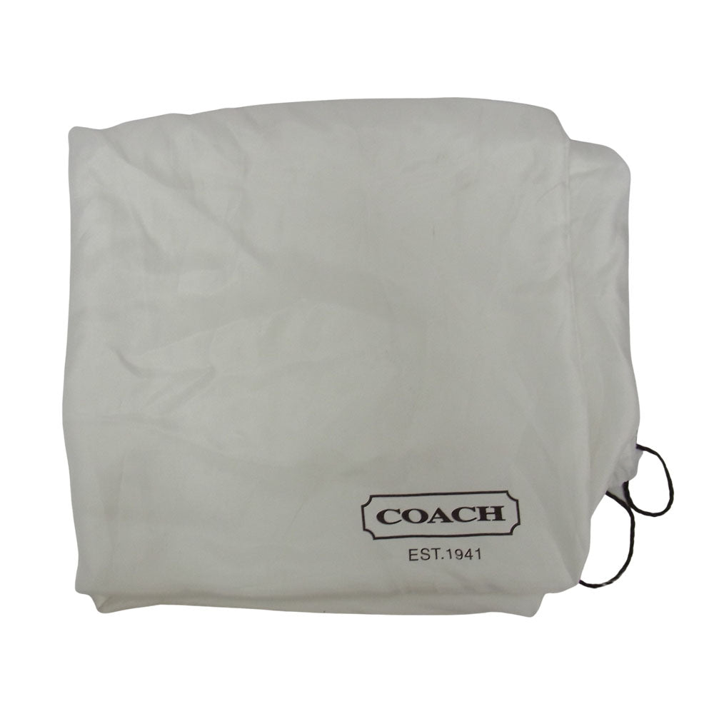 COACH コーチ 1847 スクリブルステッチポケットサッチェル バッグ グリーン系【中古】