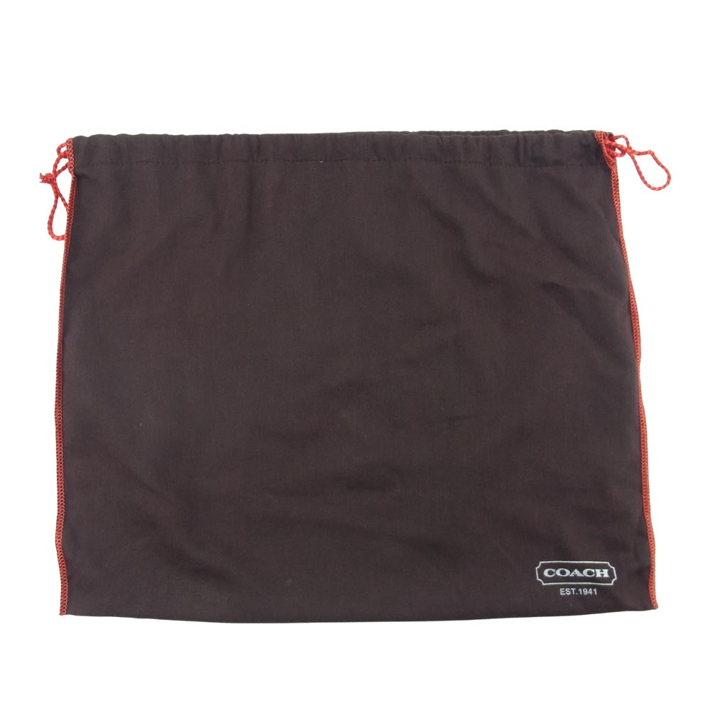 COACH コーチ 1857 シグネチャー ハンド バッグ オフホワイト系 オレンジ系【中古】