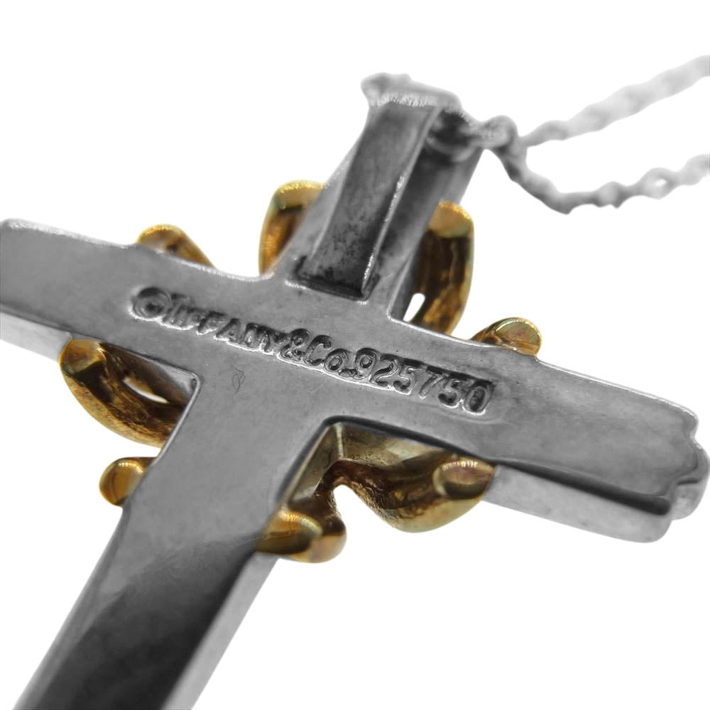 TIFFANY&Co. ティファニー シグネチャー クロス ネックレス シルバー系【中古】
