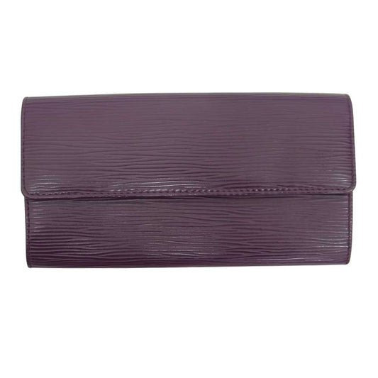 LOUIS VUITTON ルイ・ヴィトン M6374K エピ ポルトフォイユ サラ 長財布 パープル系【美品】【中古】