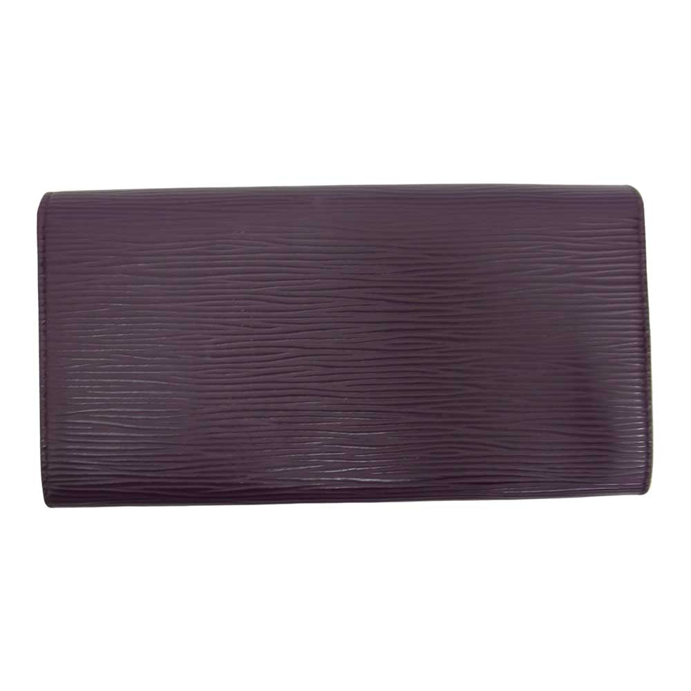 LOUIS VUITTON ルイ・ヴィトン M6374K エピ ポルトフォイユ サラ 長財布 パープル系【美品】【中古】