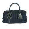PRADA プラダ BN1407 TESSUTO GAUFRE ギャザー 2way ショルダー ハンド バッグ ブラック系【美品】【中古】