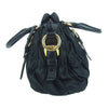 PRADA プラダ BN1407 TESSUTO GAUFRE ギャザー 2way ショルダー ハンド バッグ ブラック系【美品】【中古】
