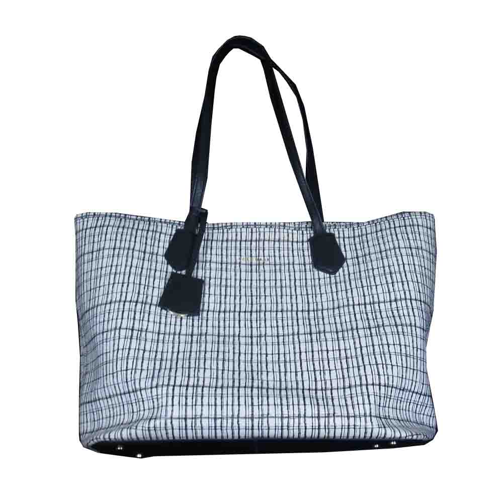 COLE HAAN コールハーン U01058 Abbot Large Toto アボット レザー トートバッグ ホワイト系【中古】