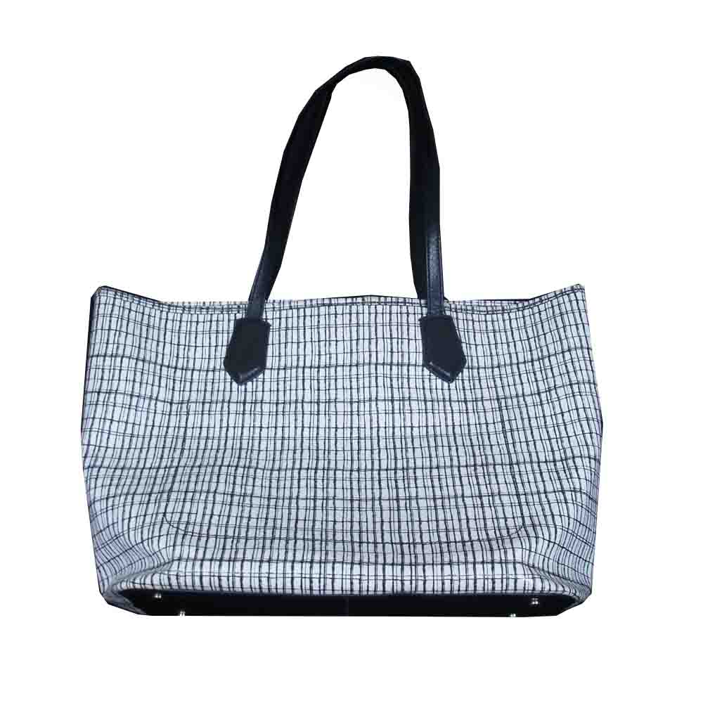 COLE HAAN コールハーン U01058 Abbot Large Toto アボット レザー トートバッグ ホワイト系【中古】