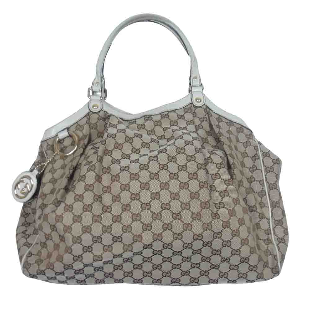 GUCCI グッチ 211943 GGキャンバス スーキー トート バッグ ベージュ系【中古】