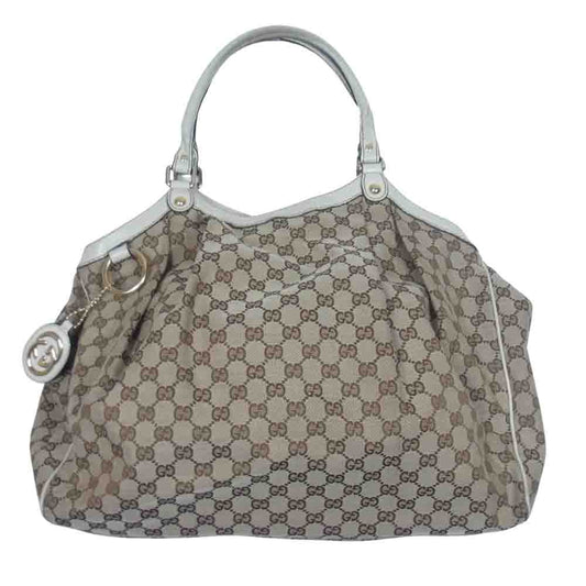 GUCCI グッチ 211943 GGキャンバス スーキー トート バッグ ベージュ系【中古】