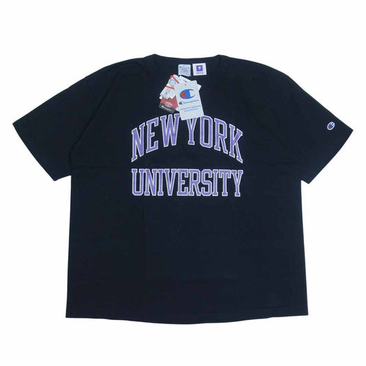 Champion チャンピオン C5-T301 プリント Ｔシャツ ブラック系 XL【新古品】【未使用】【中古】