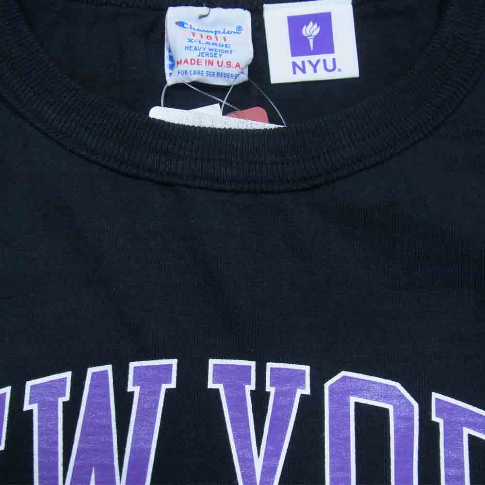 Champion チャンピオン C5-T301 プリント Ｔシャツ ブラック系 XL【新古品】【未使用】【中古】