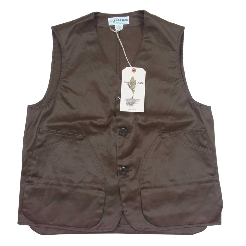 SASAFRAS ササフラス SF-191500 LANDSCAPER VEST ランドスケーパー ベスト ブラウン系 L【新古品】【未使用】【中古】