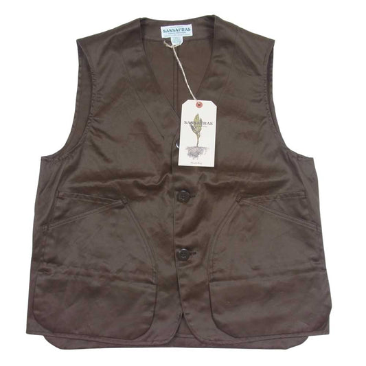 SASAFRAS ササフラス SF-191500 LANDSCAPER VEST ランドスケーパー ベスト ブラウン系 L【新古品】【未使用】【中古】