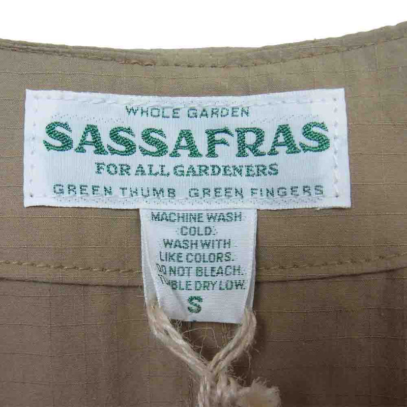 SASAFRAS ササフラス SF-211755 Landscaper Vest ランドスケーパー リップストップ ベスト ベージュ系 S【新古品】【未使用】【中古】