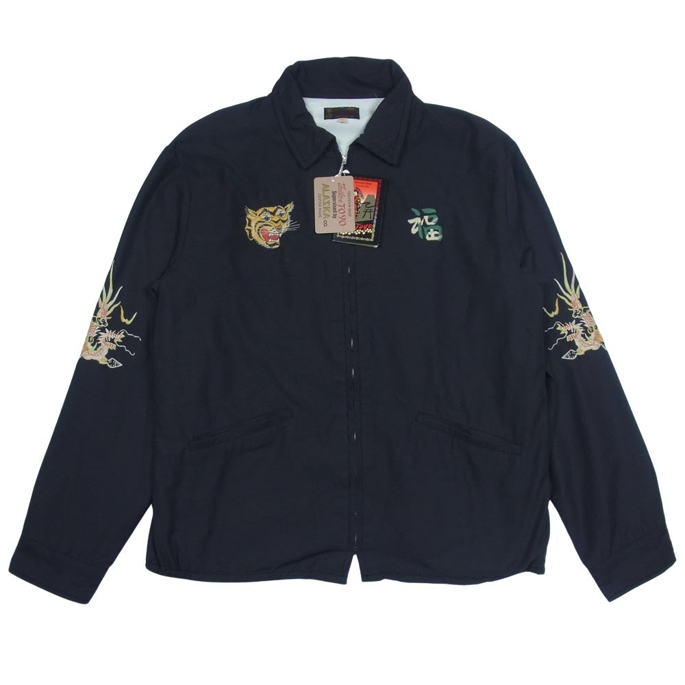 TAILOR TOYO テイラー東洋 TT15023 60年モデル復刻 Vietnam Jacket VIETNAM MAP ベトナム ジャケット ベトジャン ブラック系 XL【新古品】【未使用】【中古】
