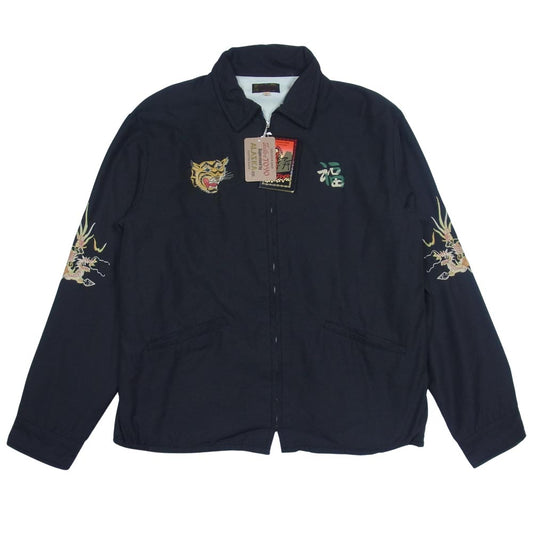 TAILOR TOYO テイラー東洋 TT15023 60年モデル復刻 Vietnam Jacket VIETNAM MAP ベトナム ジャケット ベトジャン ブラック系 XL【新古品】【未使用】【中古】