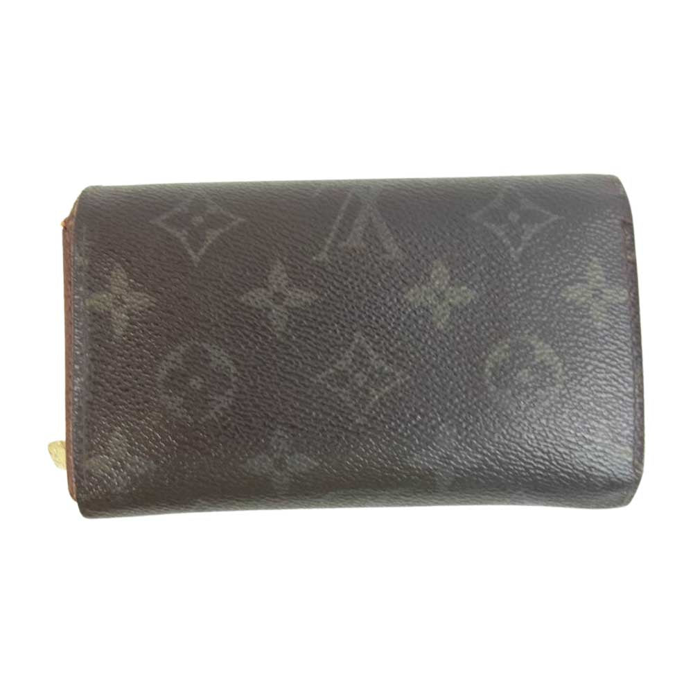 LOUIS VUITTON ルイ・ヴィトン M61736 モノグラム ポルトフォイユ トレゾール L字ファスナー 財布 ダークブラウン系【中古】