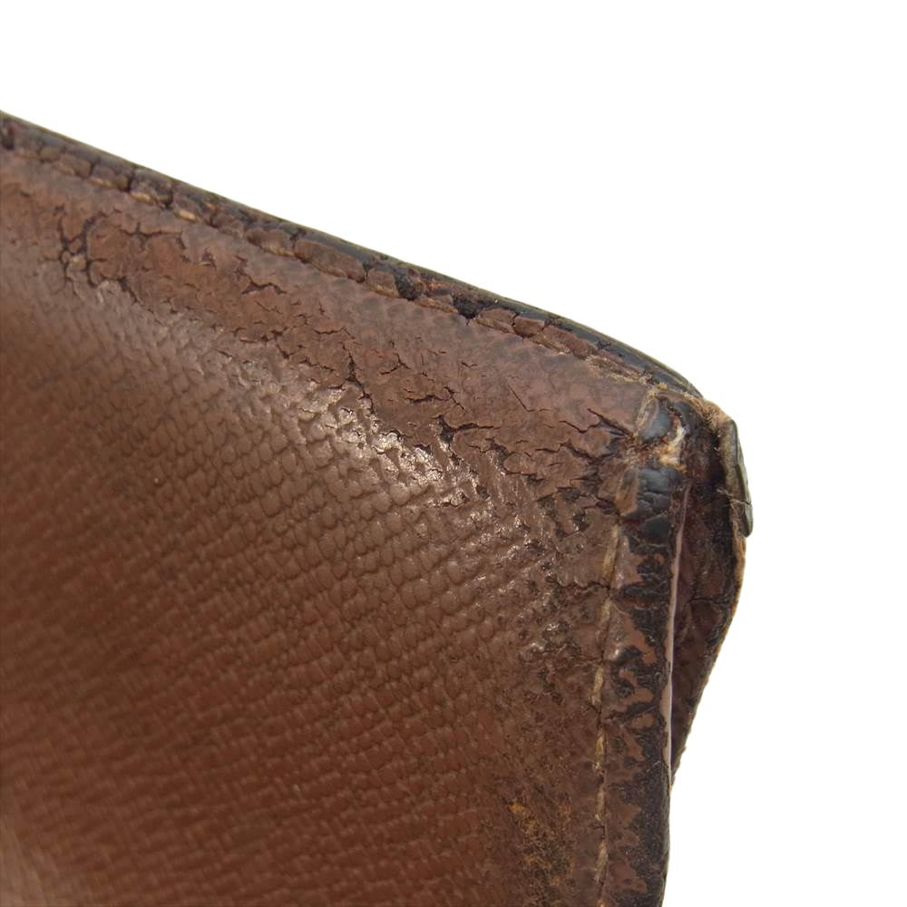 LOUIS VUITTON ルイ・ヴィトン M61736 モノグラム ポルトフォイユ トレゾール L字ファスナー 財布 ダークブラウン系【中古】