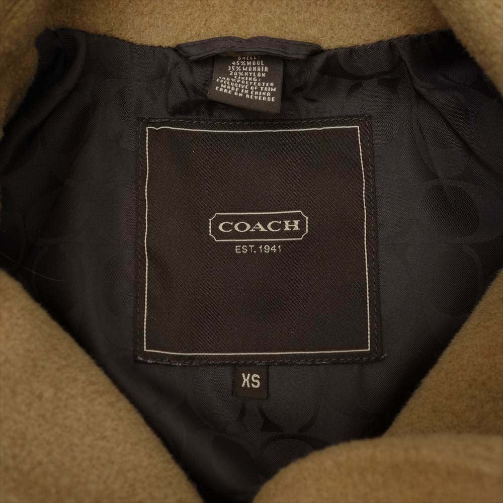 COACH コーチ ウール モヘア コート ベージュ系 S【中古】