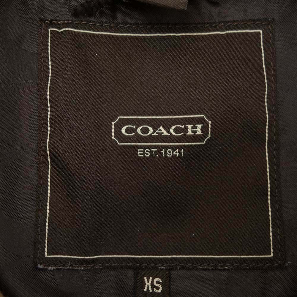 COACH コーチ ウール モヘア コート ベージュ系 S【中古】