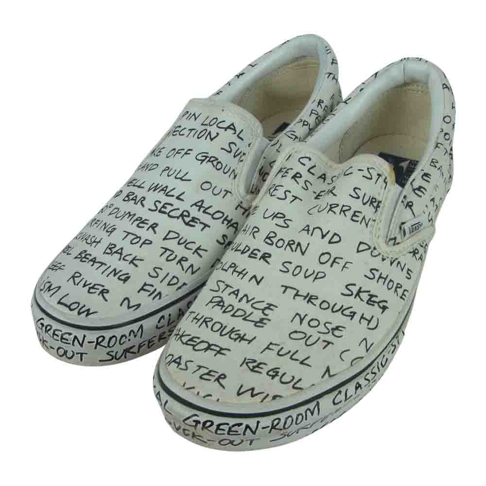 VANS バンズ REMI RELIFE 535120-0002 総柄 スリッポン シューズ ホワイト系 ブラック系 26cm【中古】